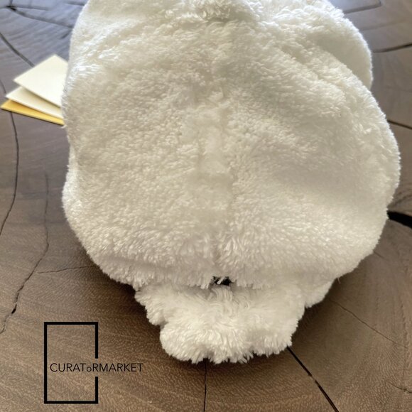 Marni: M Faux Fur Terry Cloth Embroidered Logo Baseball Cap FW24 - Picture 5 of 13